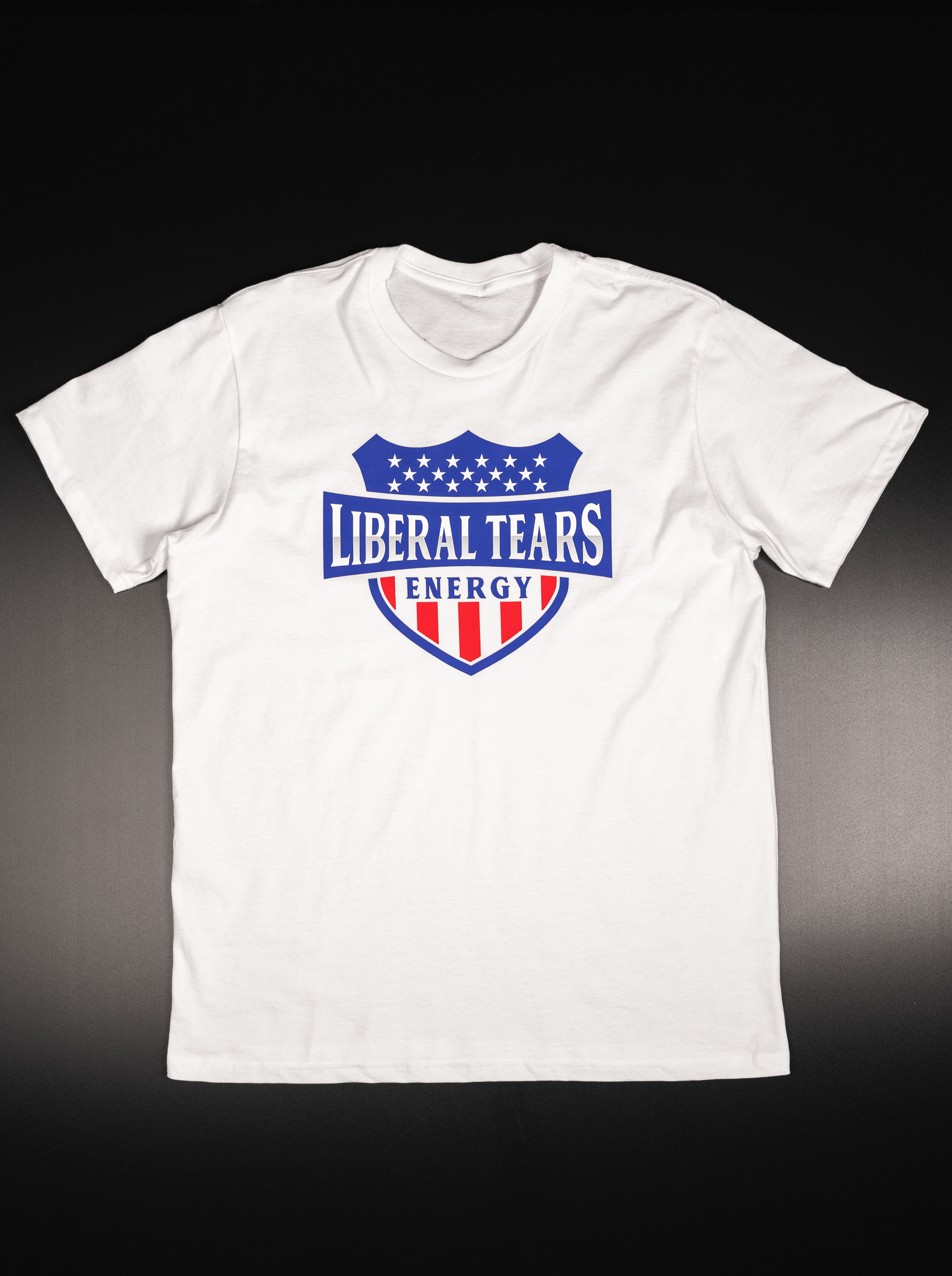 Liberal Tears T-shirt - Shield White - Liberal Tears Energy